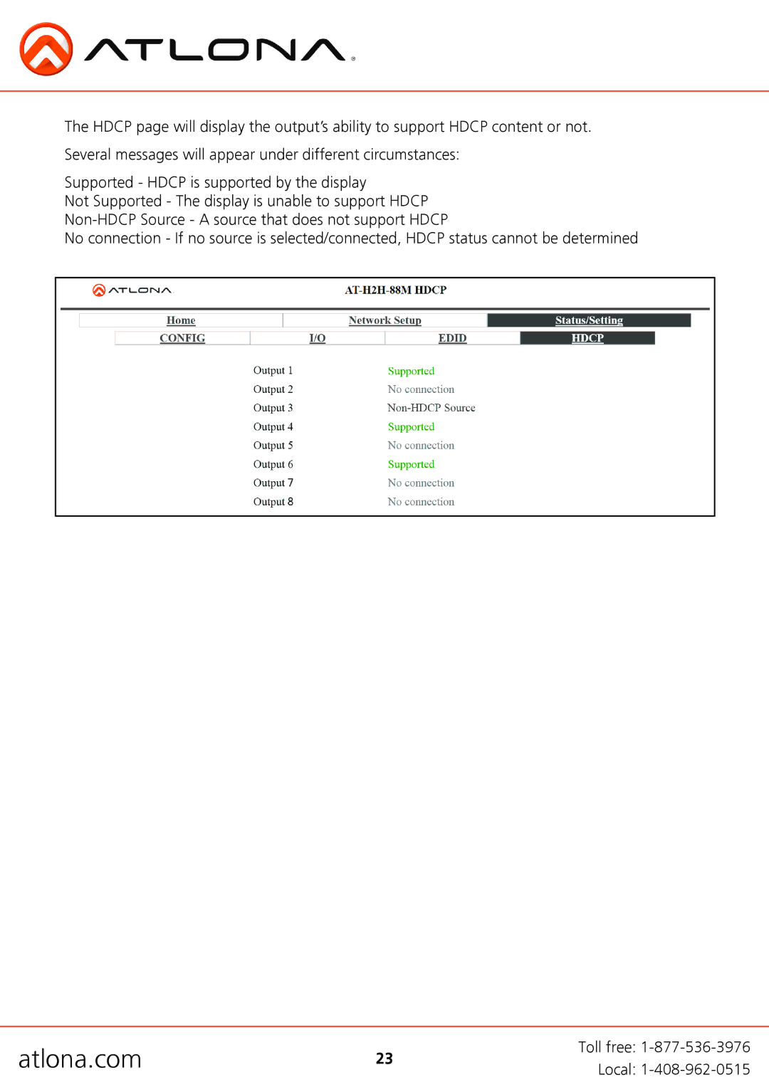 Atlona AT-H2H-44M, AT-H2H-88M user manual Atlona.com 