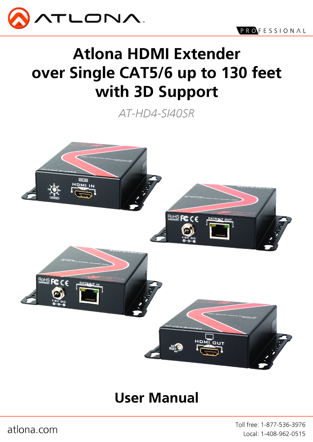 Atlona AT-HD4-SI40SR user manual 