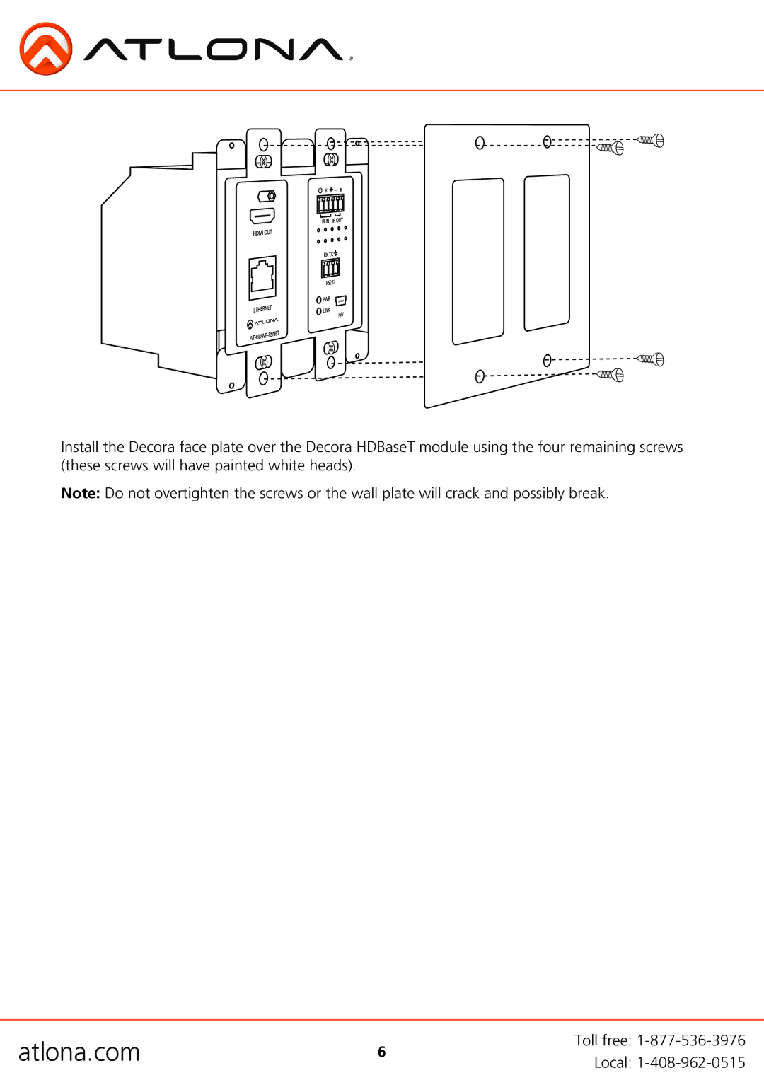 Atlona AT-HDWP-RSNET user manual Atlona.com 