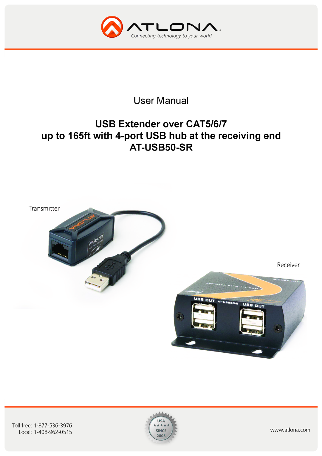 Atlona AT-USB50-SR user manual 