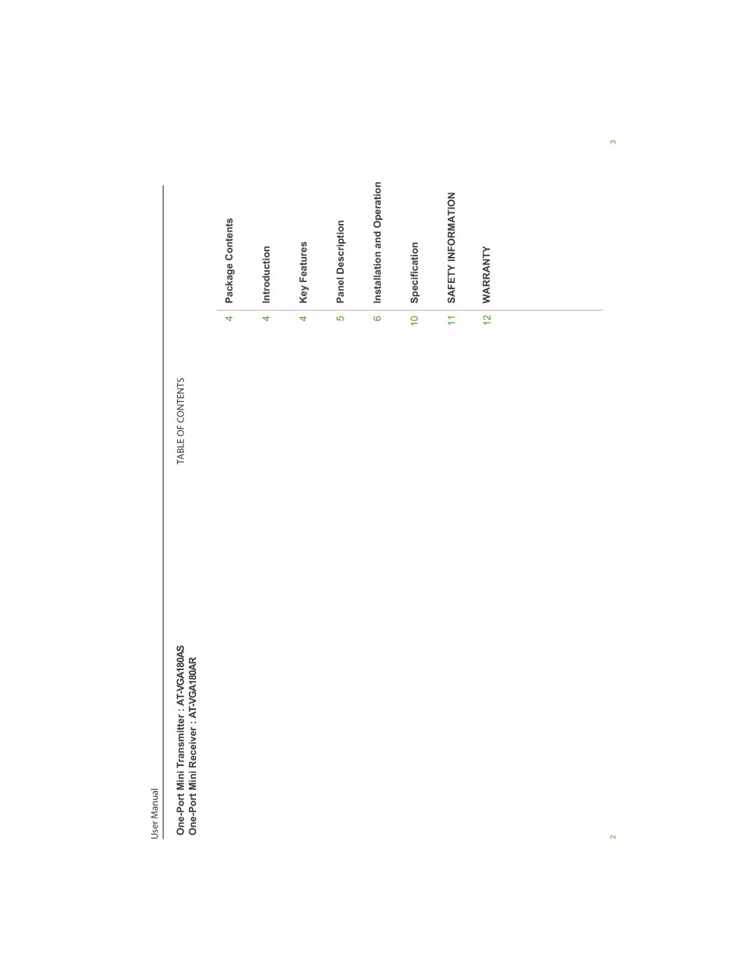 Atlona AT-VGA180AR, AT-VGA180AS user manual Safety Information Warranty 