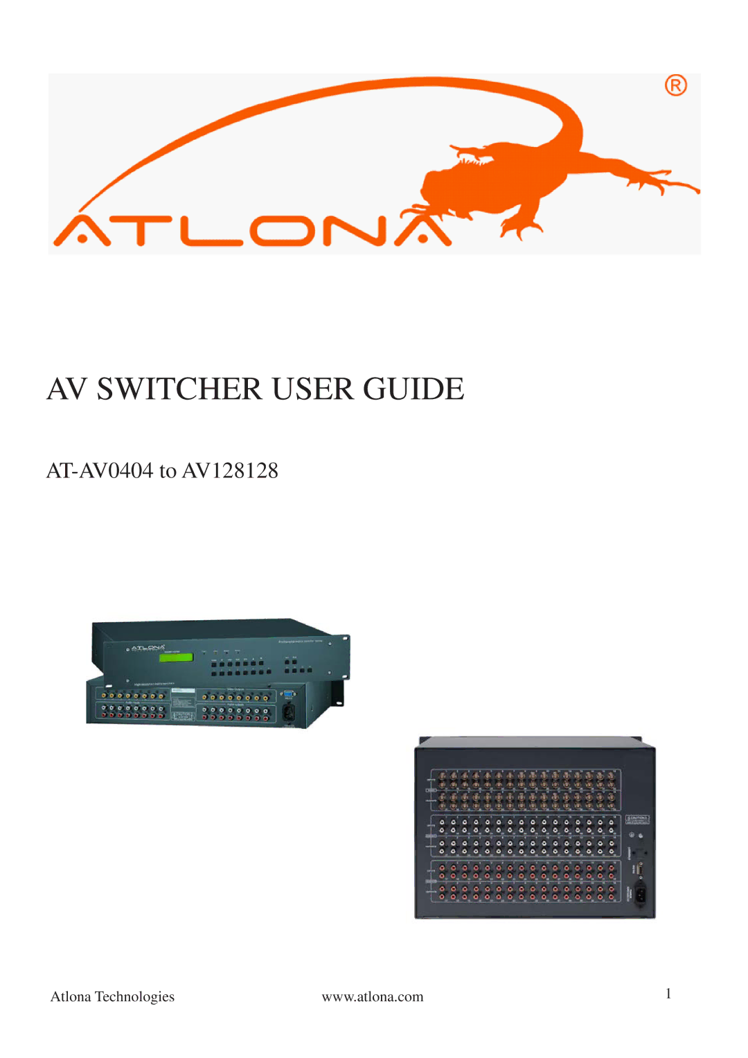 Atlona AV0404, AV128128 manual AV Switcher User Guide 