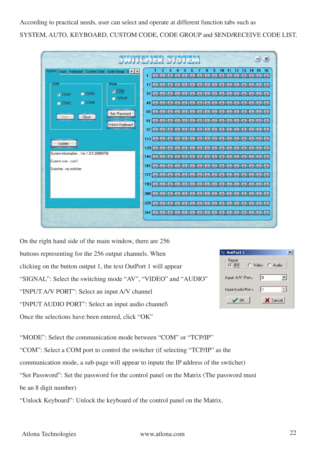 Atlona AV128128, AV0404 manual 