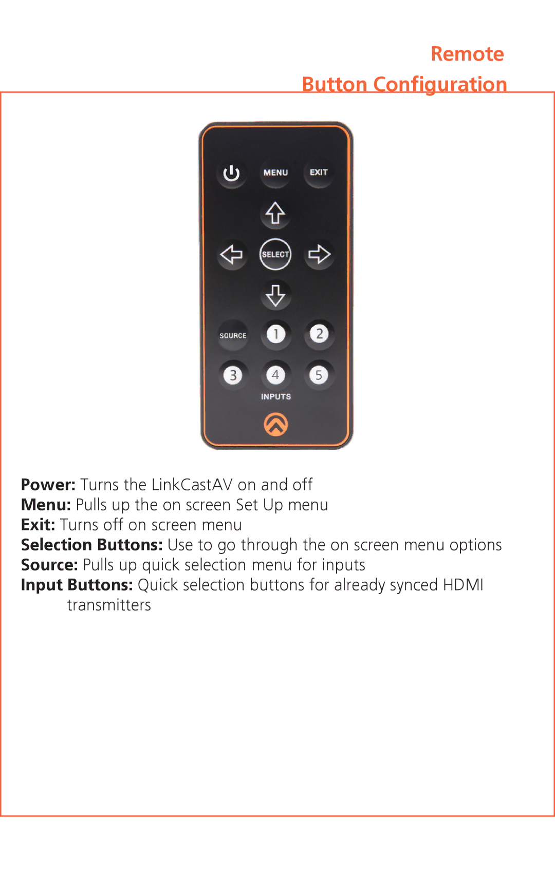 Atlona Rev. 2.0 manual Remote Button Configuration 