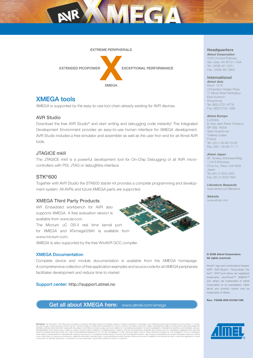 Atmel 8/16-bit High Performance Low Power Flash Microcontrollers manual Xmega tools, AVR Studio 