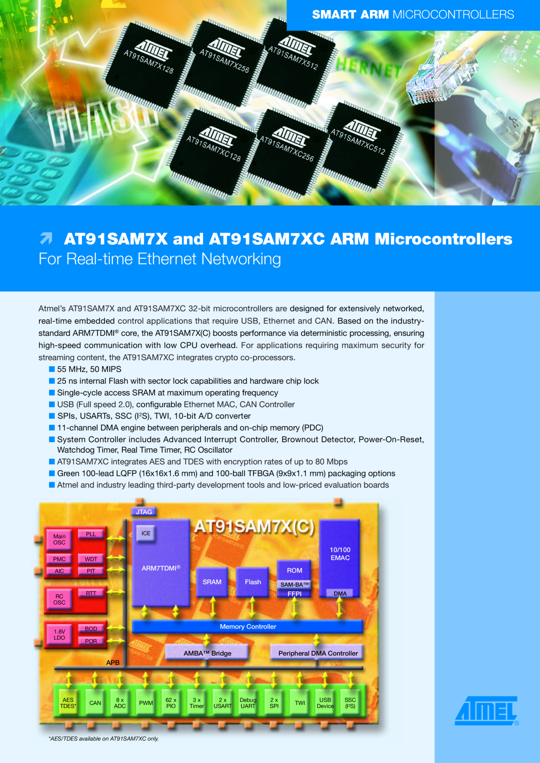 Atmel AT91SAM7XC manual Smart Arm Microcontrollers 