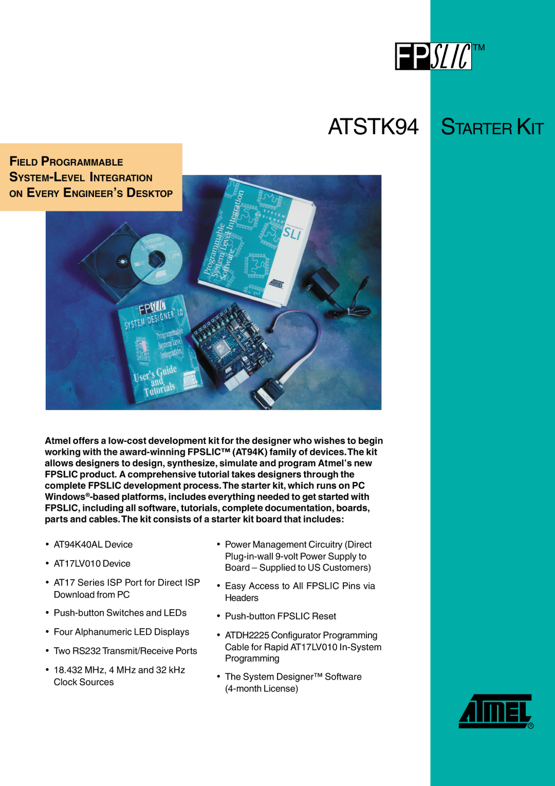 Atmel ATSTK94 manual Starter KIT 