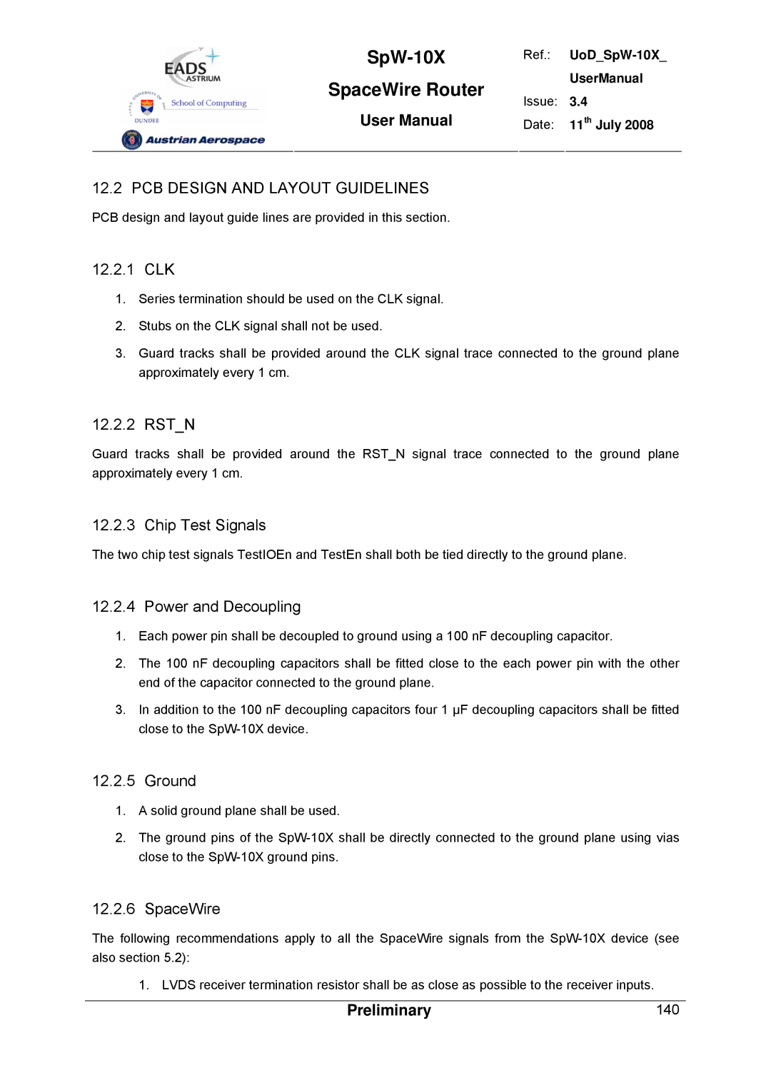 Atmel SpW-10X user manual PCB Design and Layout Guidelines 