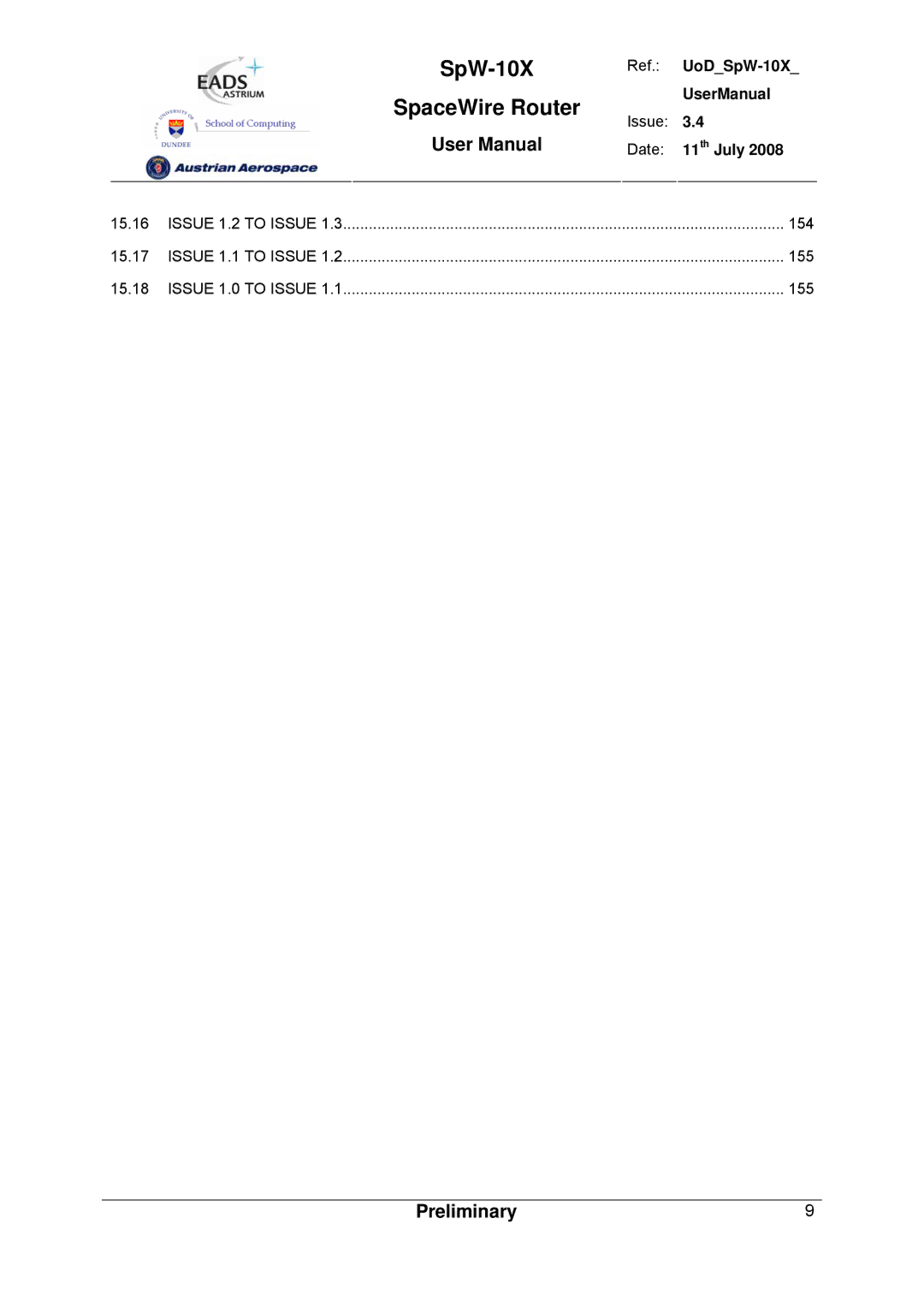 Atmel SpW-10X user manual 15.16 