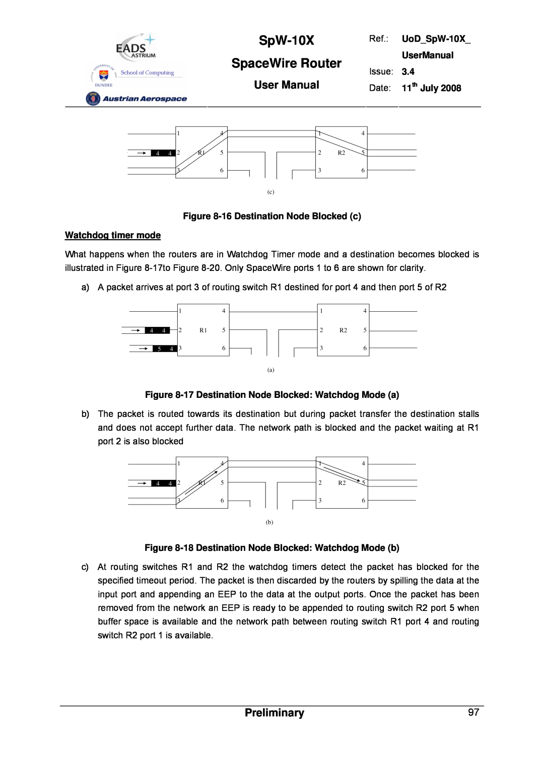 Atmel SpW-10X user manual SpaceWire Router, User Manual, Preliminary 