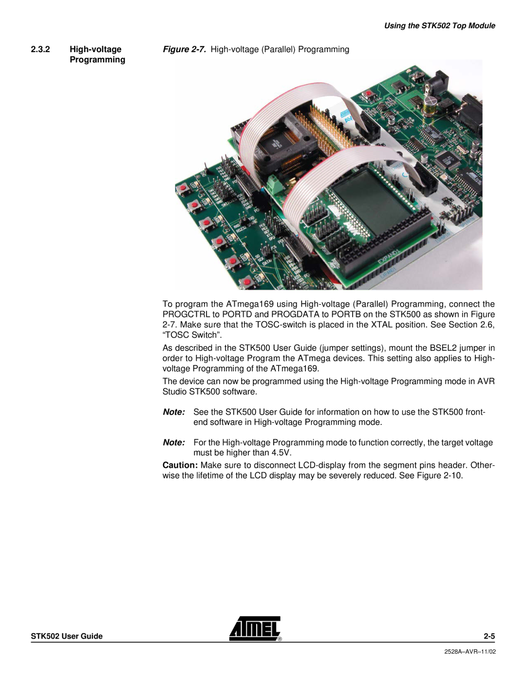 Atmel STK502 manual High-voltage Parallel Programming 