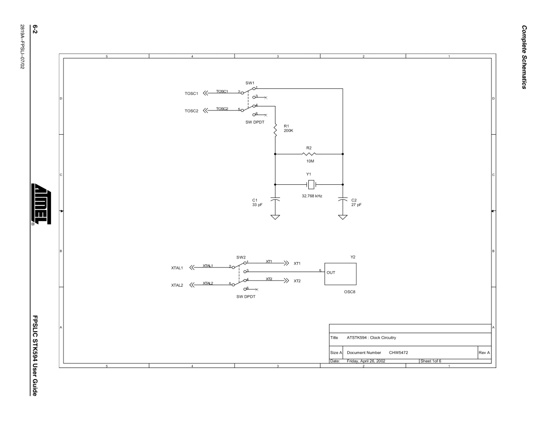 Atmel STK594 manual Complete Schematics 