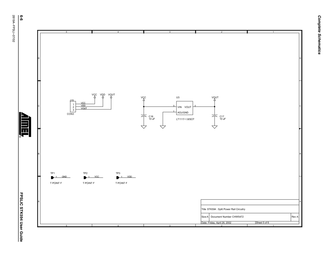 Atmel STK594 manual VCC VDD Vout 