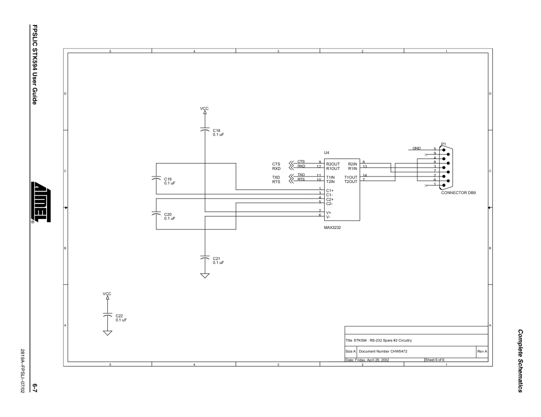 Atmel STK594 manual Schematics 