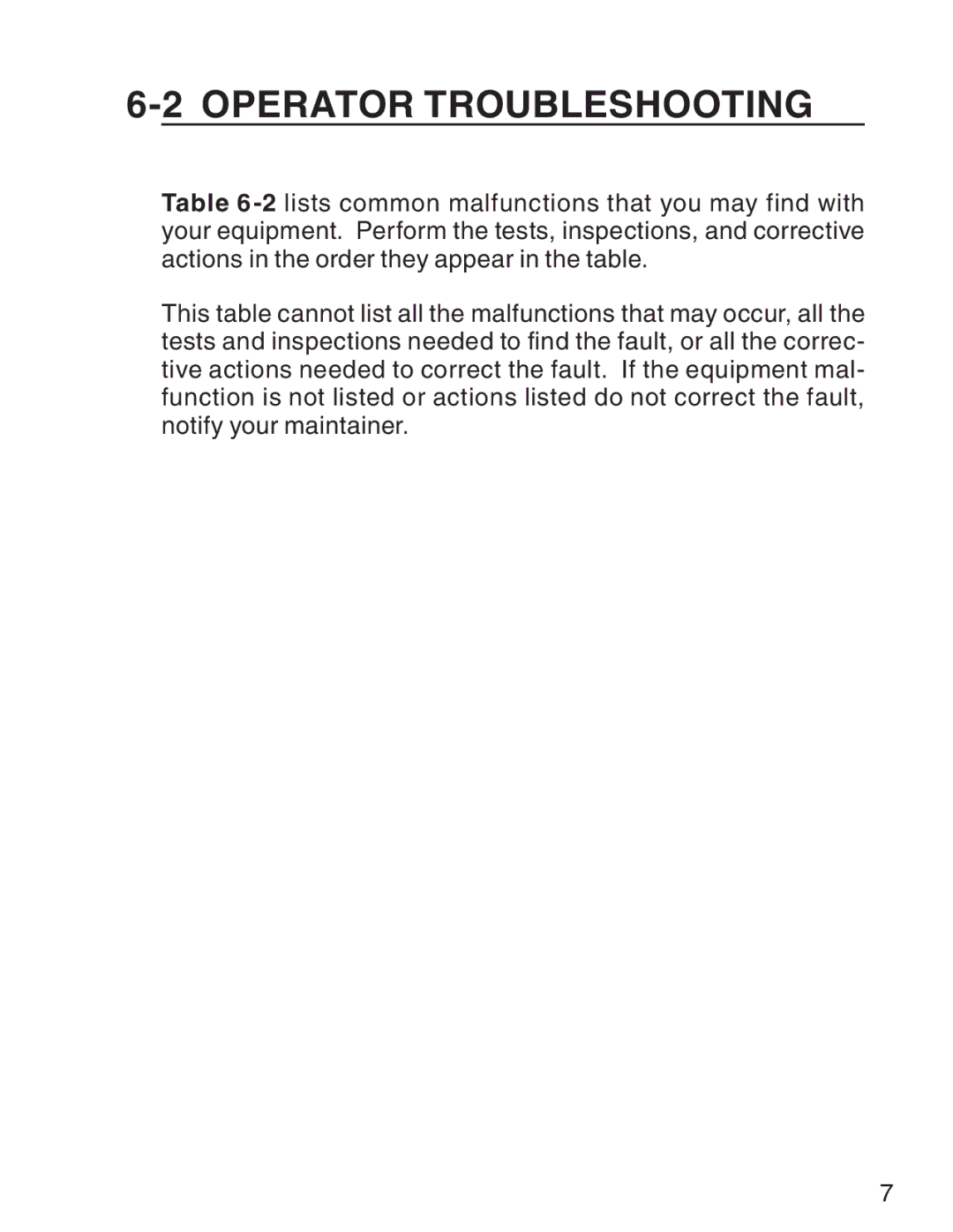 ATN 3 manual Operator Troubleshooting 