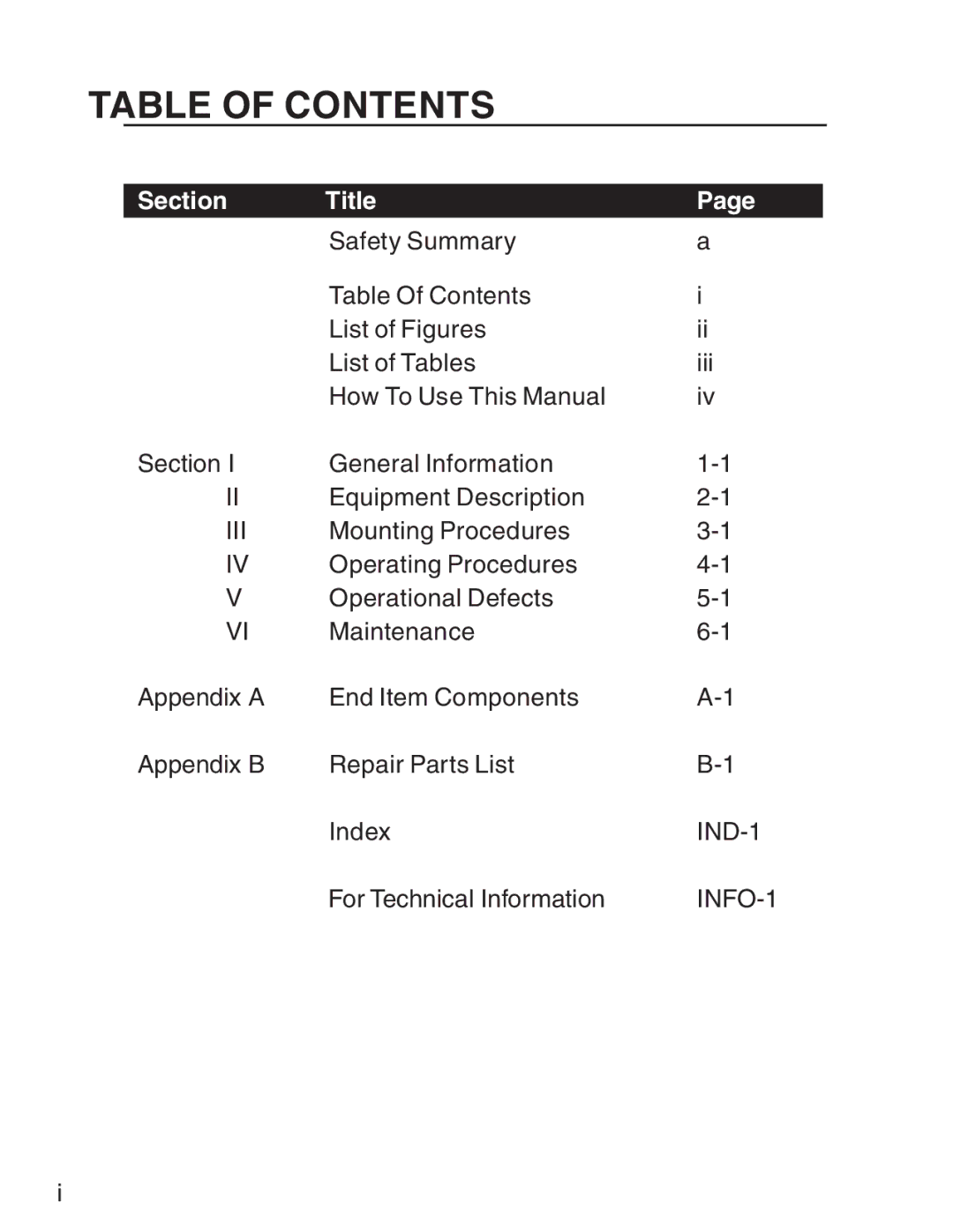 ATN 3 manual Table of Contents 