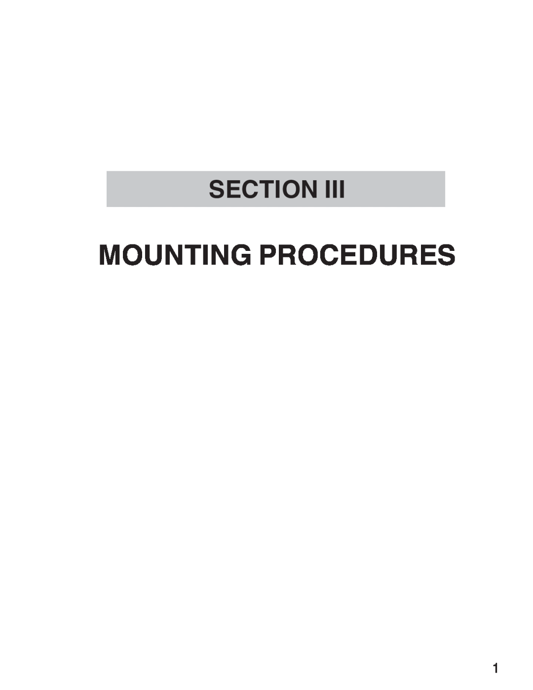 ATN 3 manual Mounting Procedures, Section 