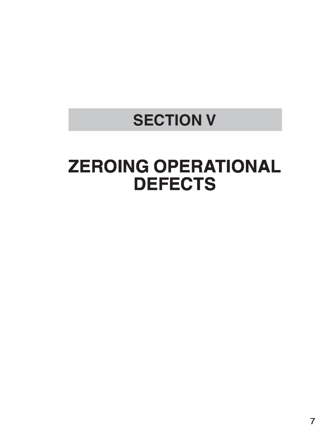 ATN 3 manual Zeroing Operational Defects, Section 