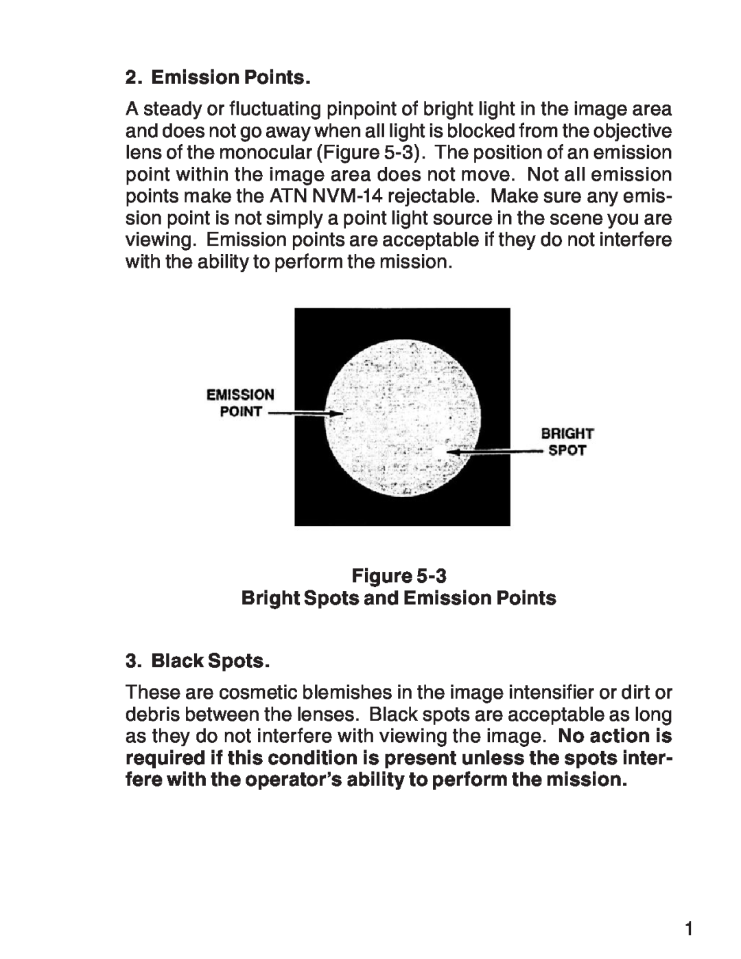 ATN manual Bright Spots and Emission Points 3. Black Spots 
