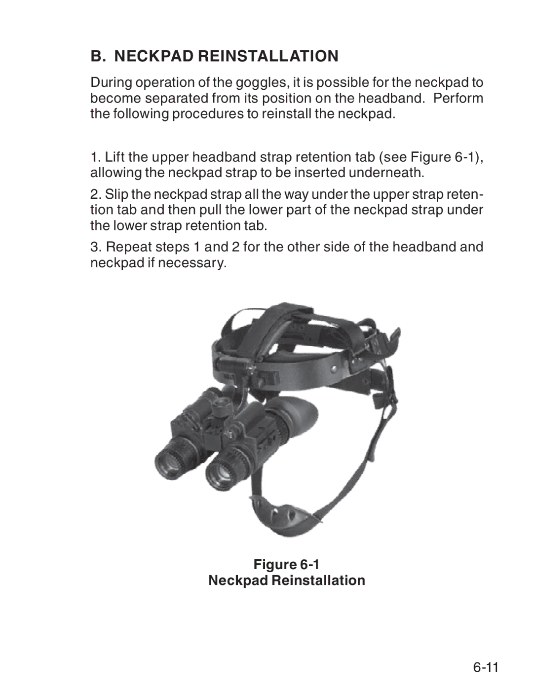 ATN ATN PS-15 manual Neckpad Reinstallation 