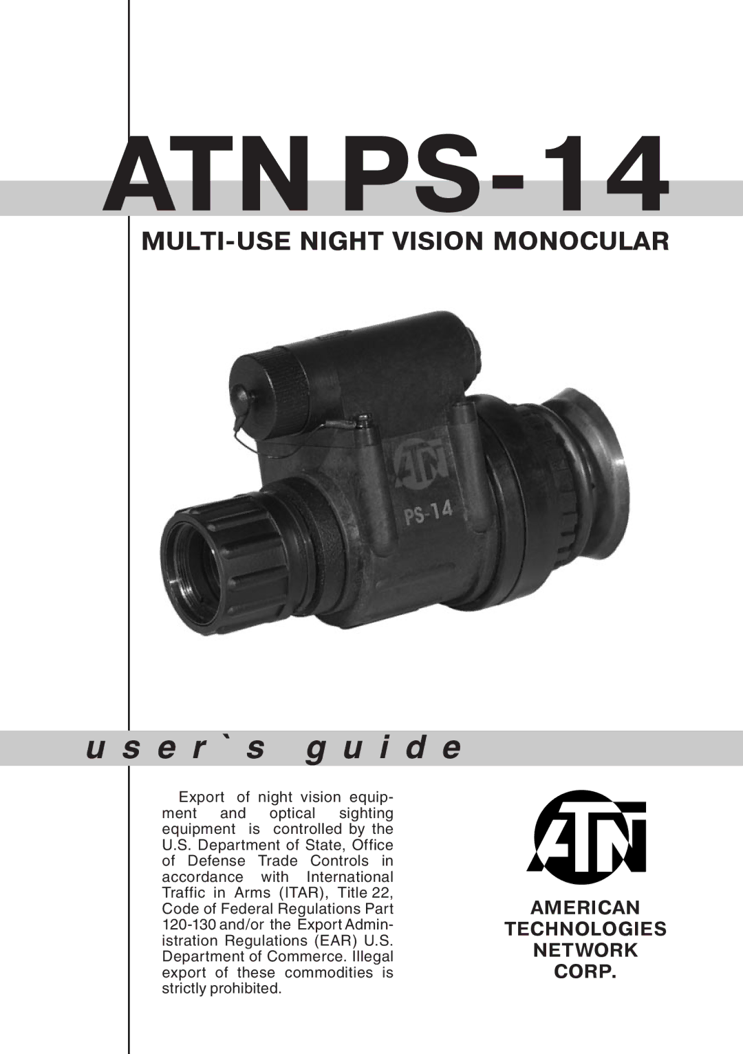 ATN ATN PS14 manual ATN PS14 