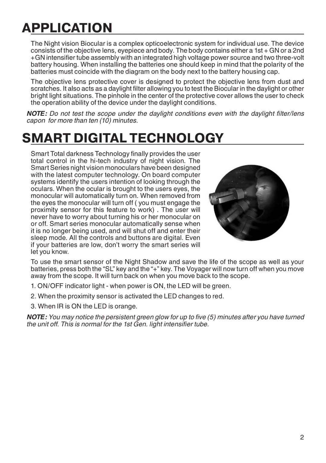 ATN Binocular manual Application, Smart Digital Technology 