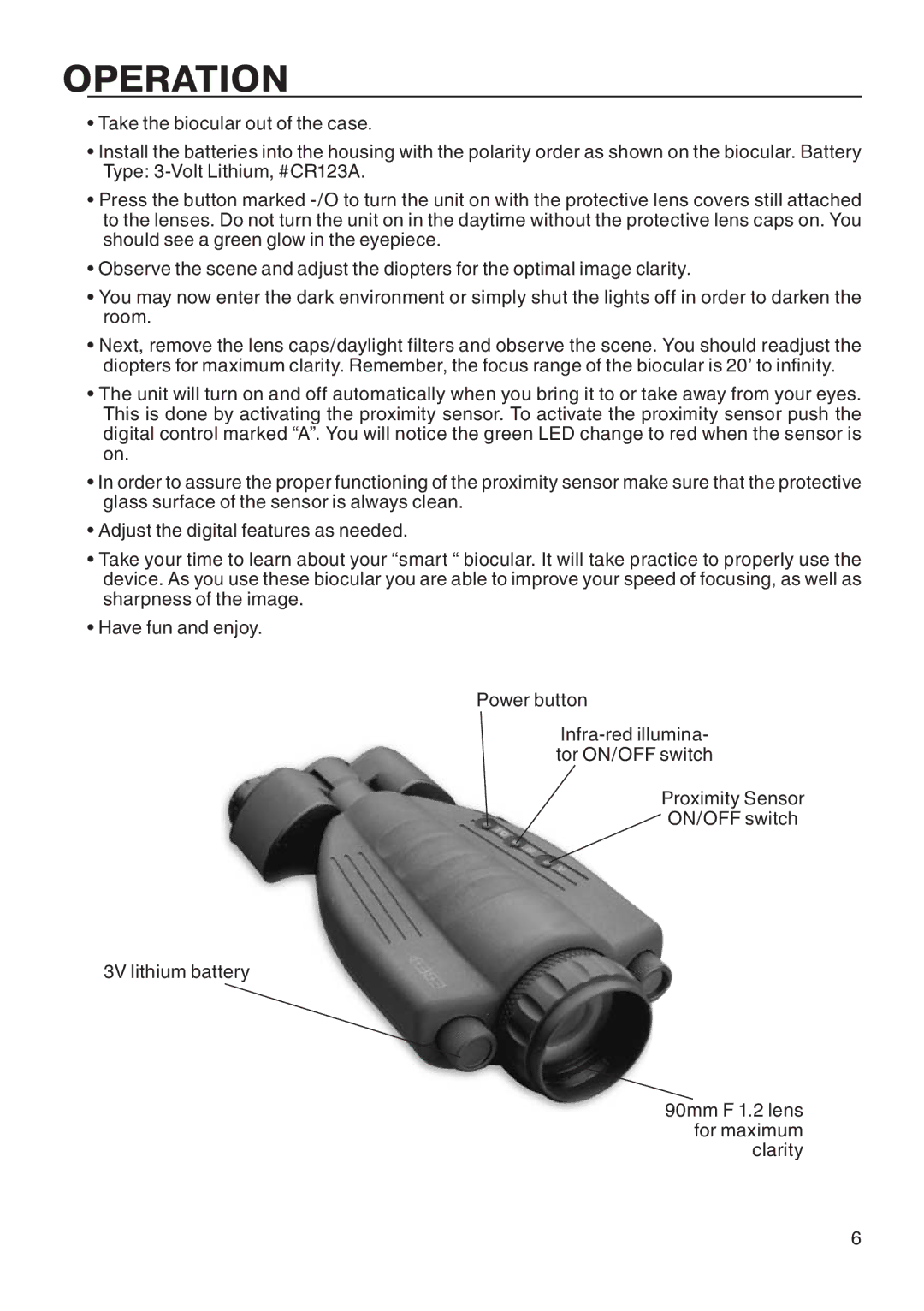 ATN Binocular manual Operation 