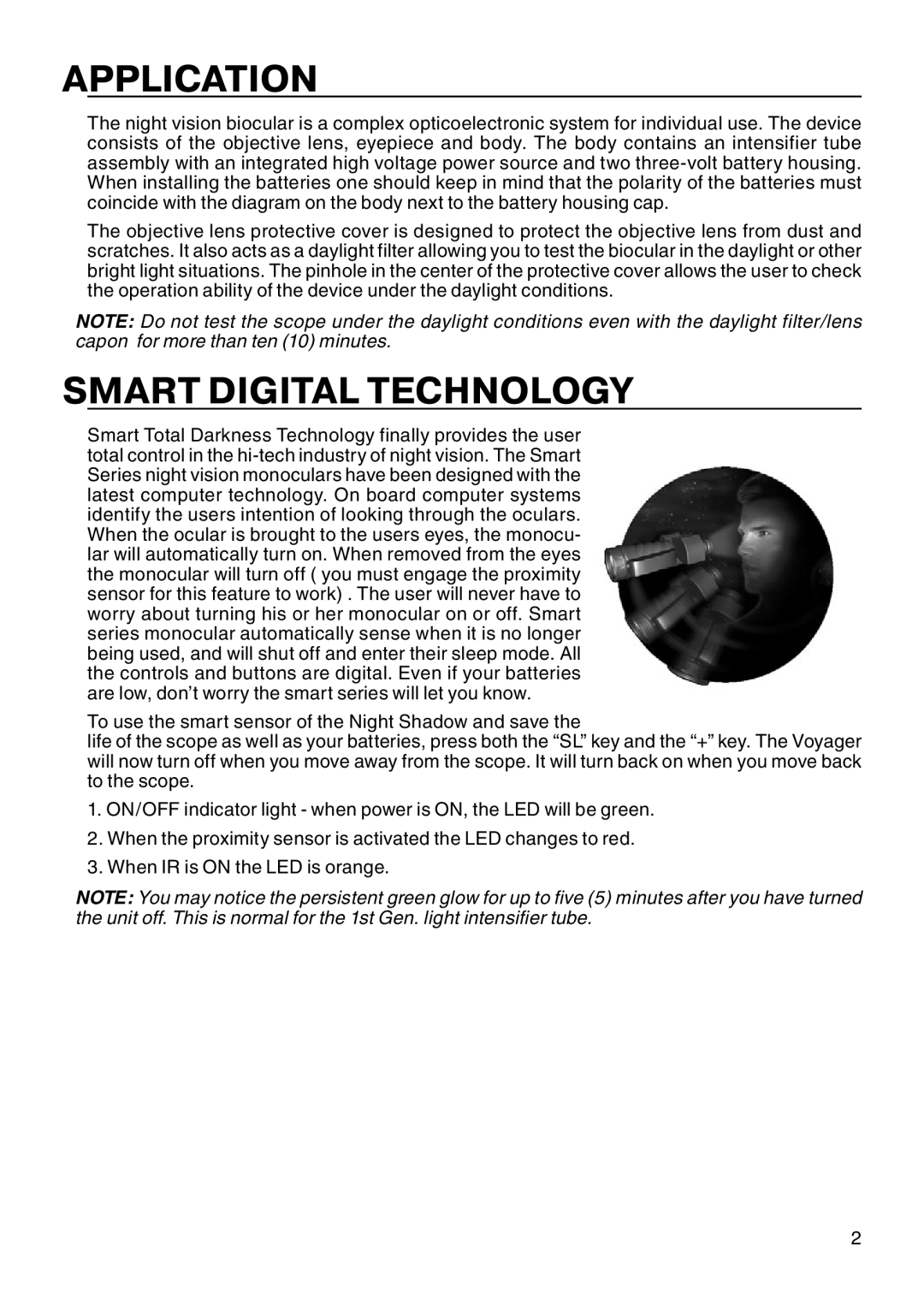 ATN Biocular manual Application, Smart Digital Technology 