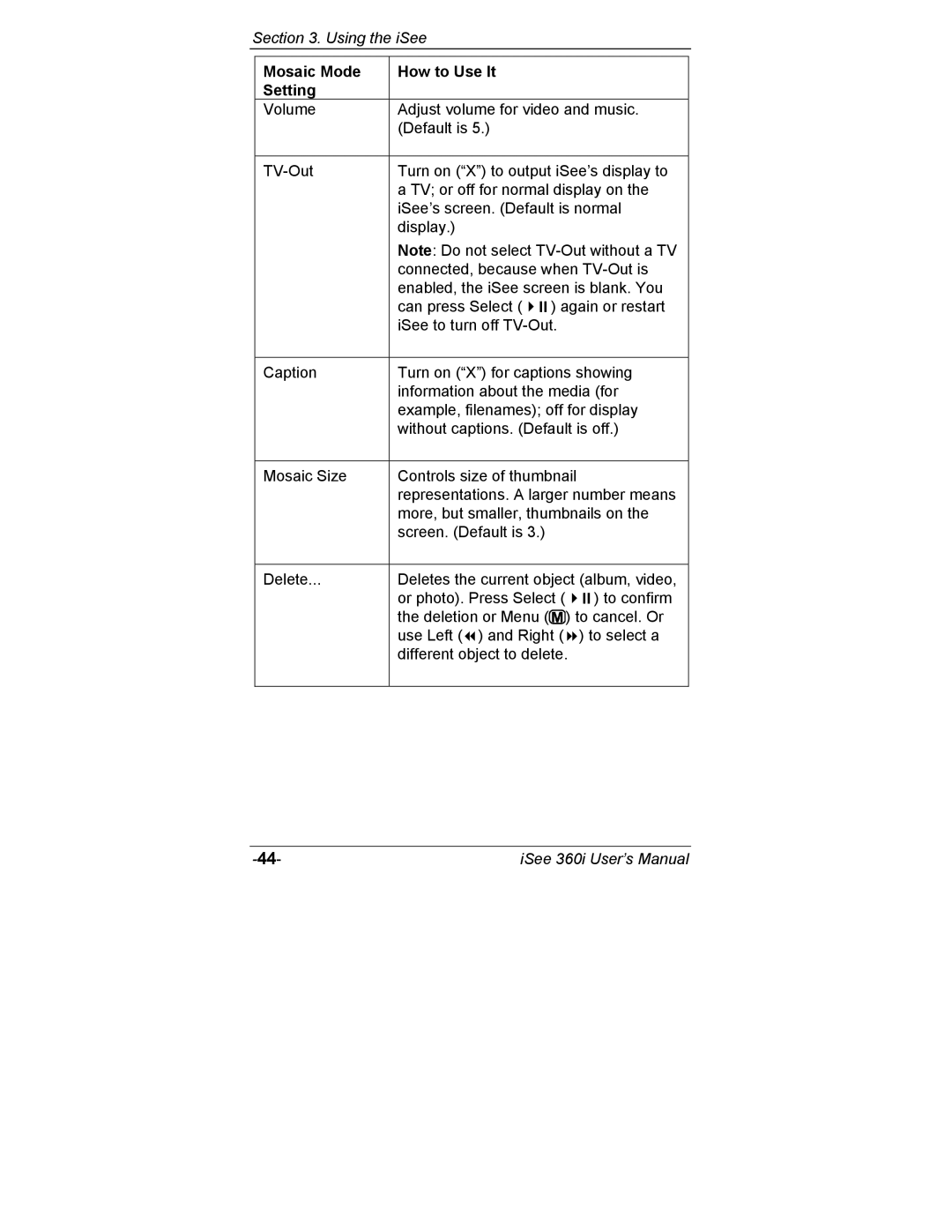 ATO 360i user manual Mosaic Mode How to Use It Setting 