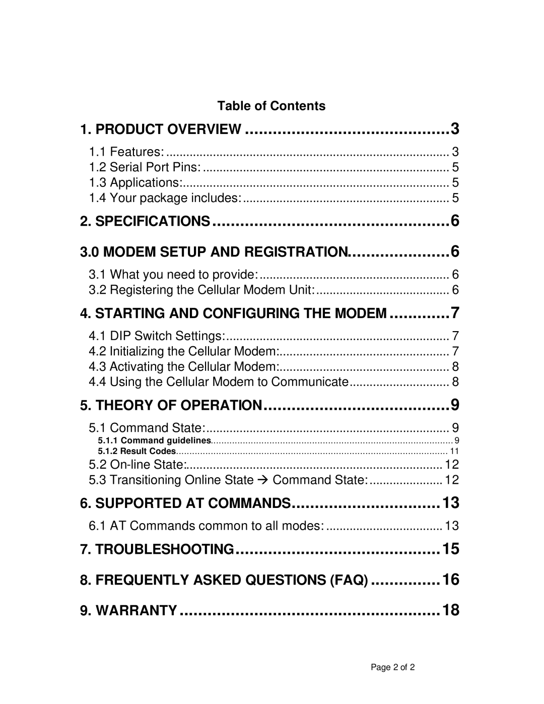 ATO CMM 900-3W manual Frequently Asked Questions FAQ, Table of Contents 