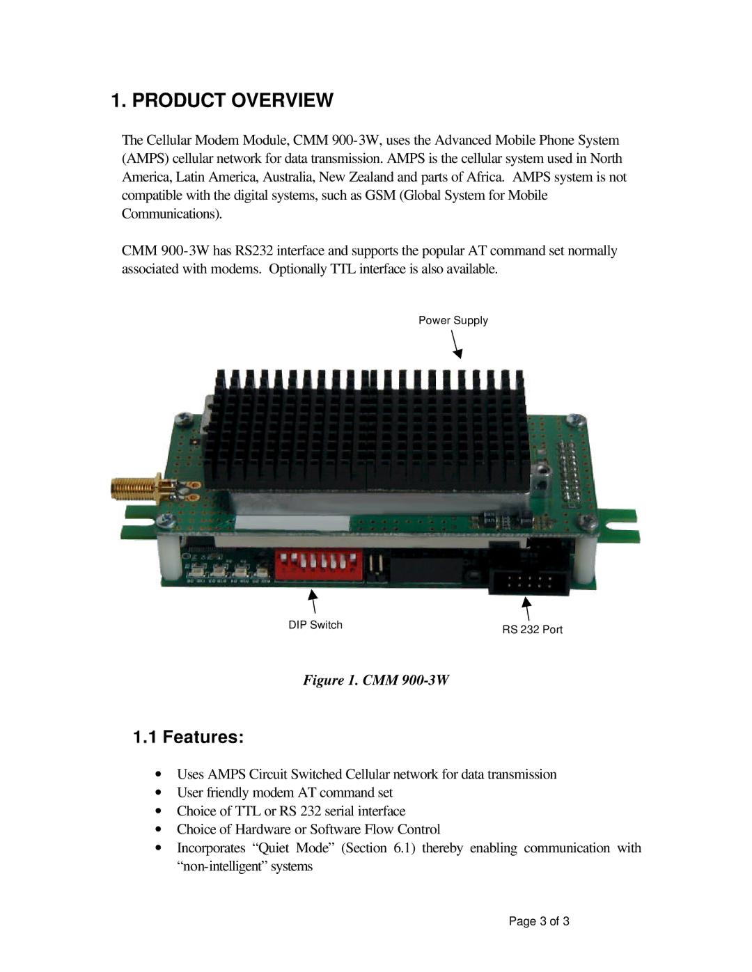 ATO CMM 900-3W manual Product Overview, Features 