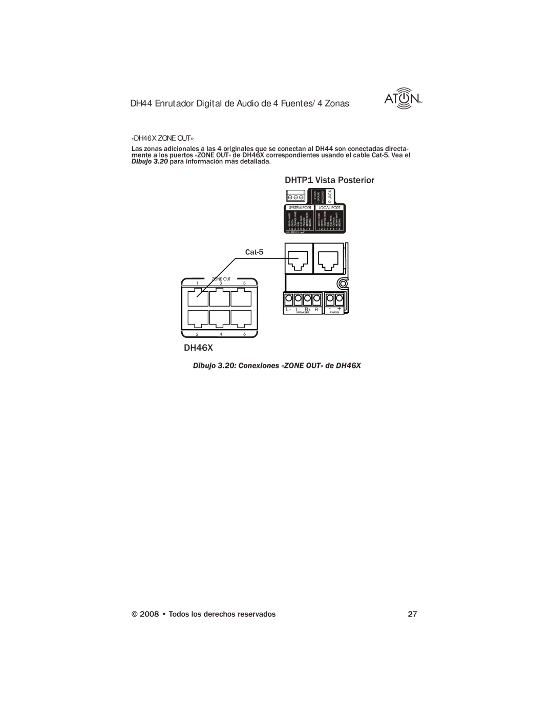 ATON DH44 manual DHTP1 Vista Posterior 