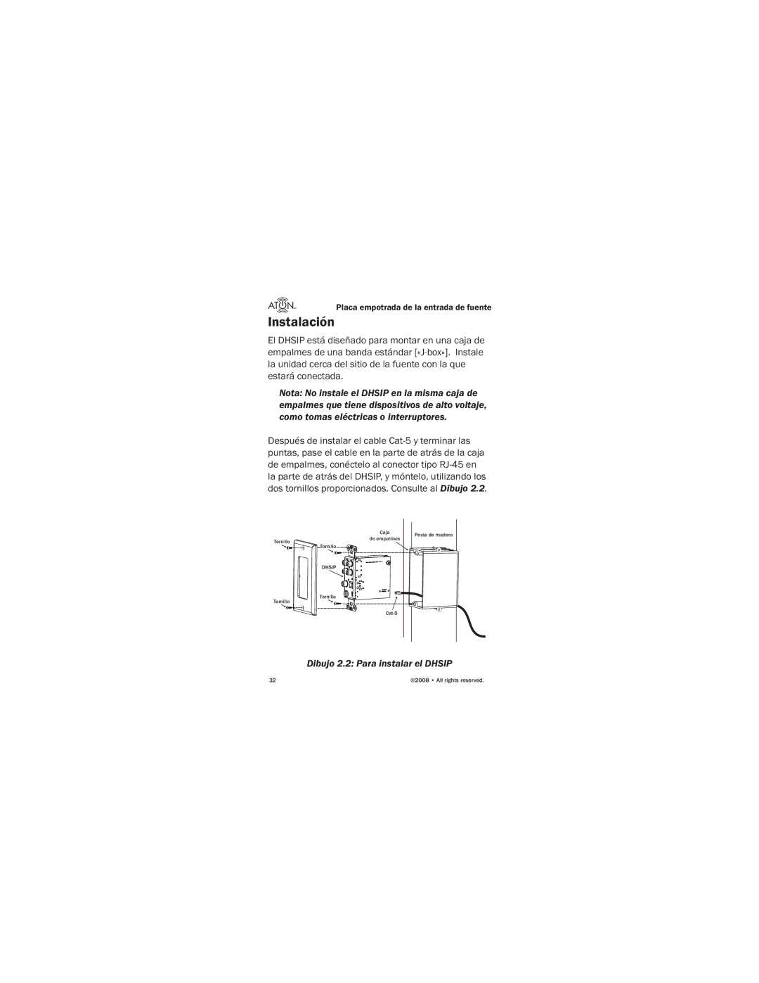 ATON DHSIP manual Instalación 