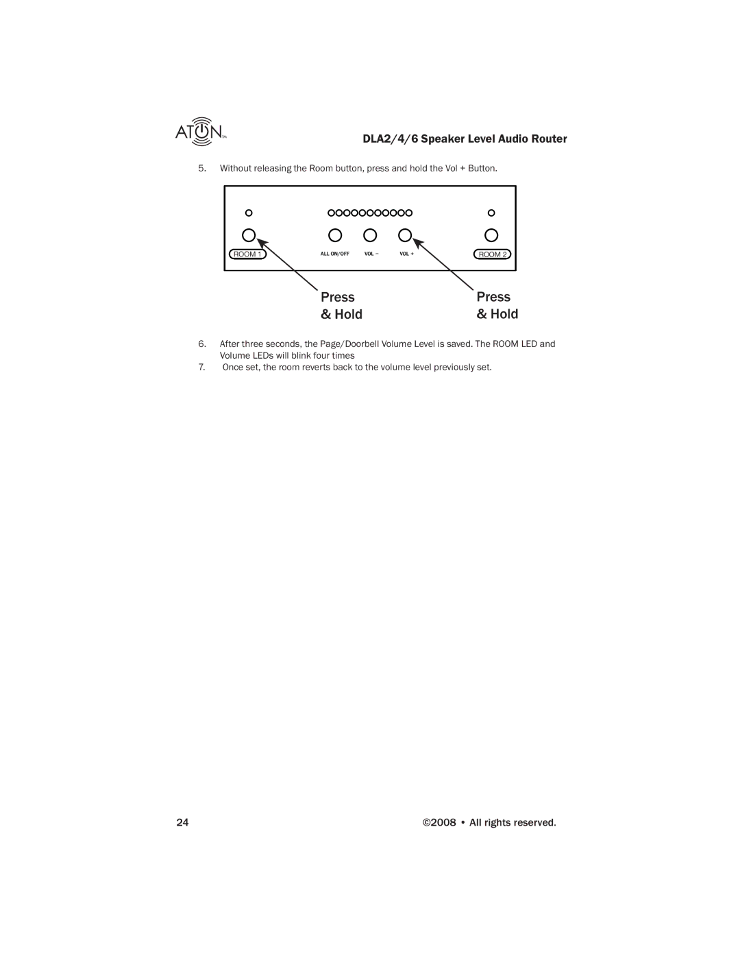 ATON DLA6, DLA4, DLA2 manual Room 1 Room 