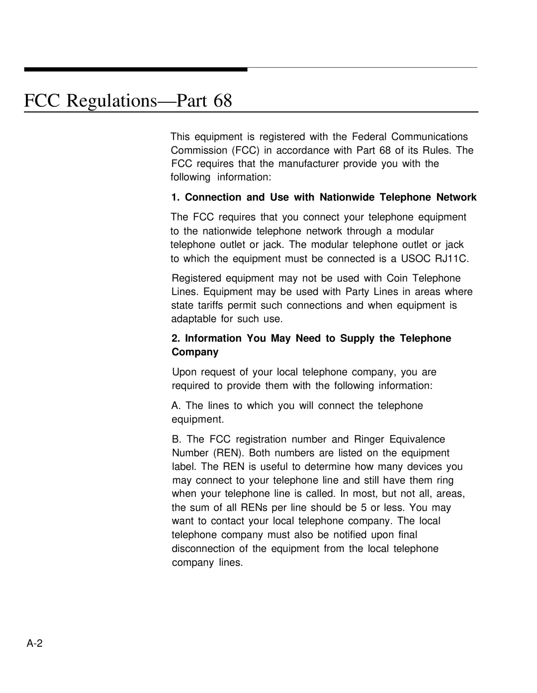 AT&T 0II722050-917 installation manual Connection and Use with Nationwide Telephone Network 