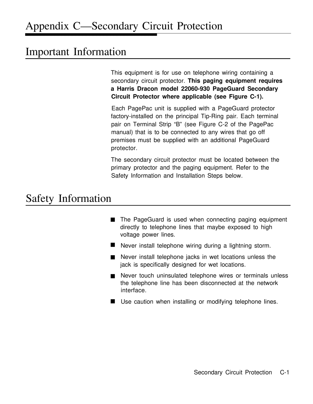 AT&T 0II722050-917 installation manual Safety Information 