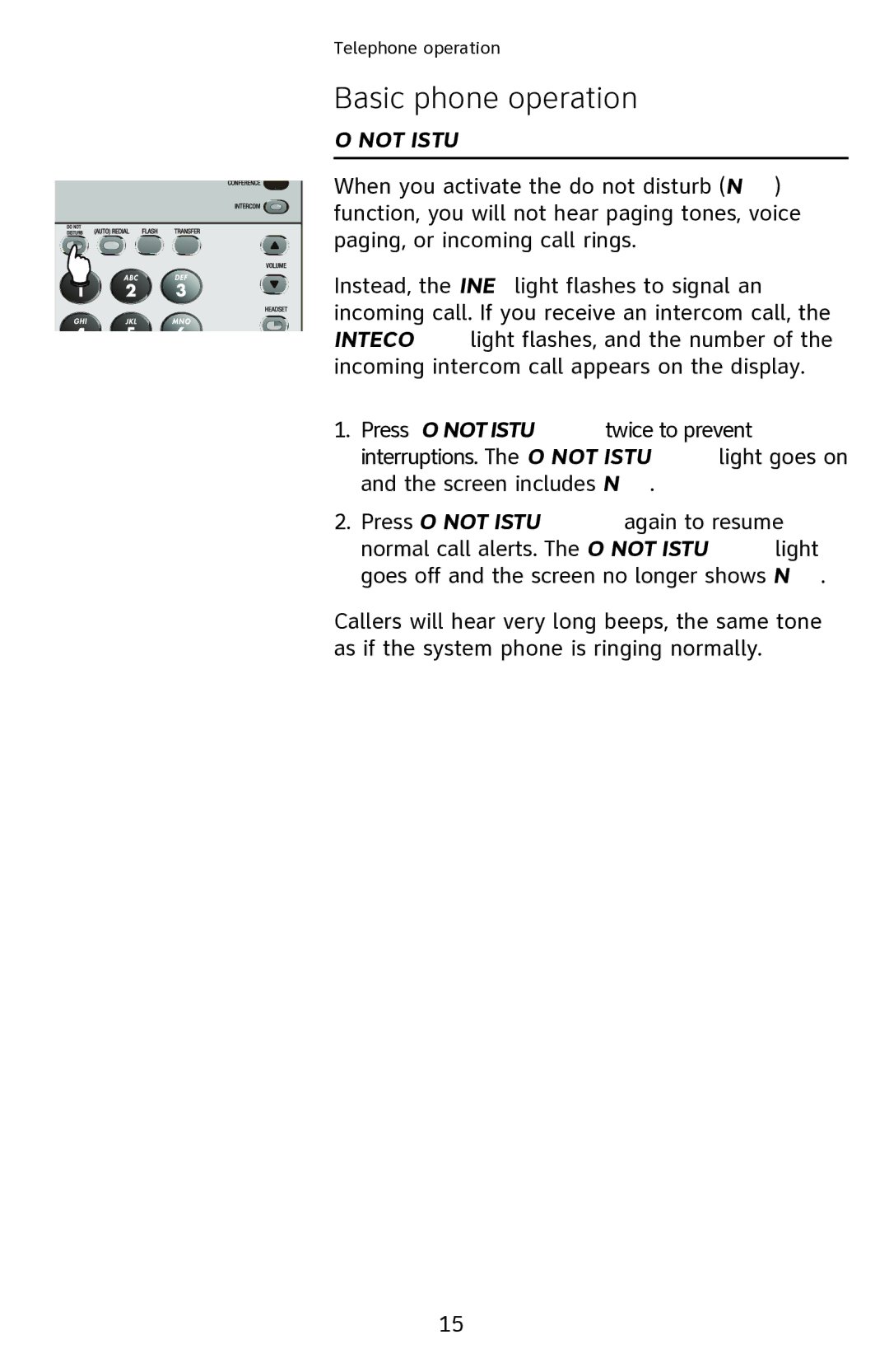 AT&T 1040 user manual Do not Disturb 