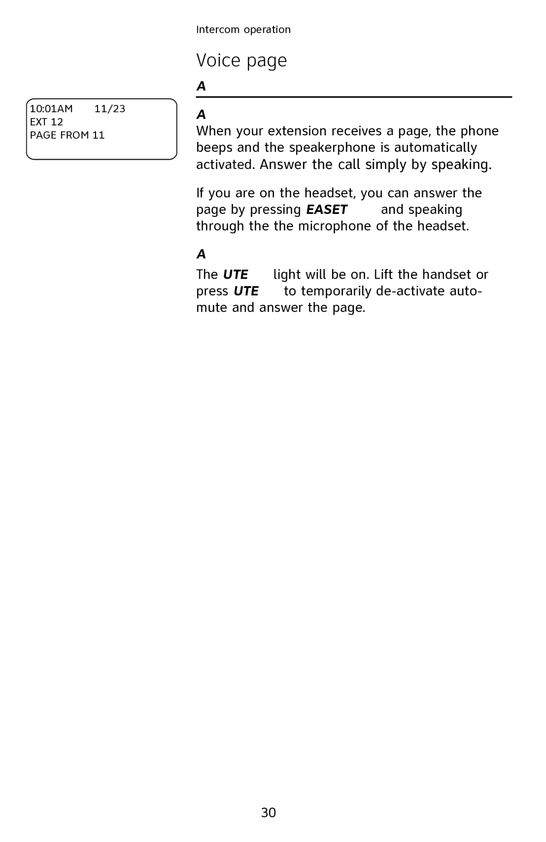 AT&T 1040 user manual Answer a single-phone Auto-mute off, Auto-mute on 