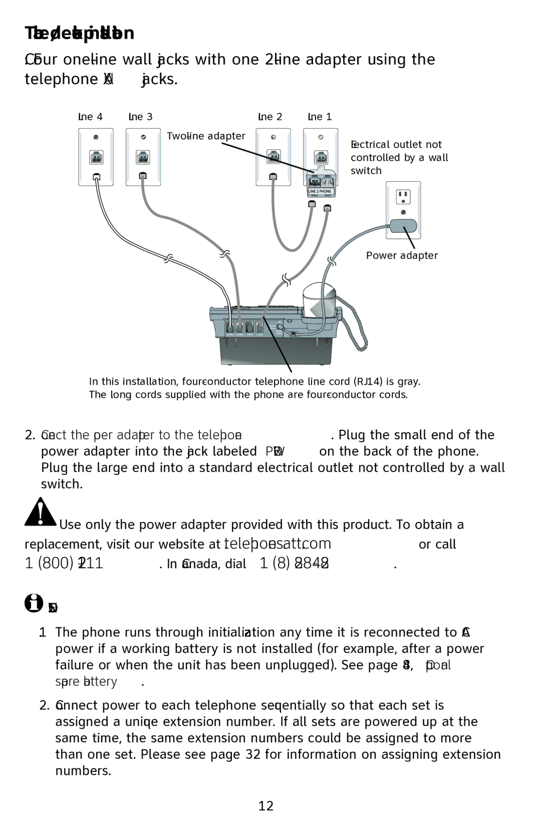 AT&T 1070 manual Table/desktop installation 