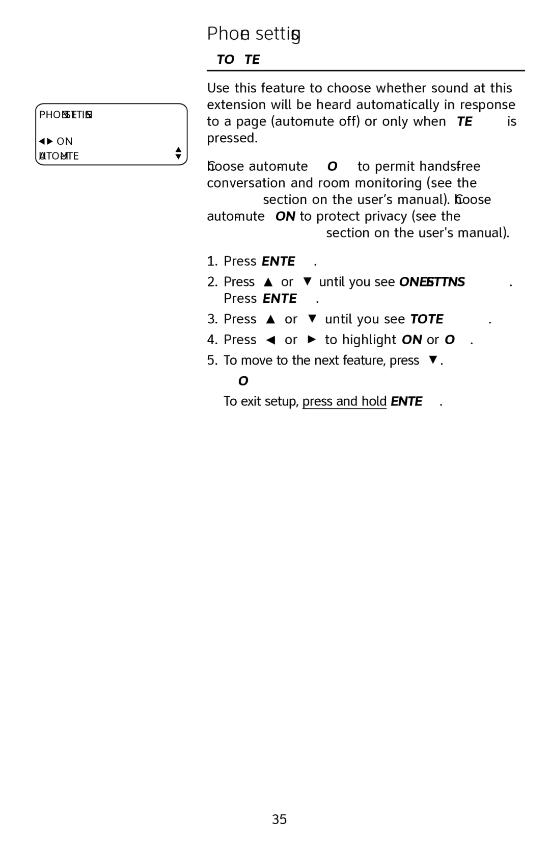 AT&T 1070 manual Auto-MUTE 