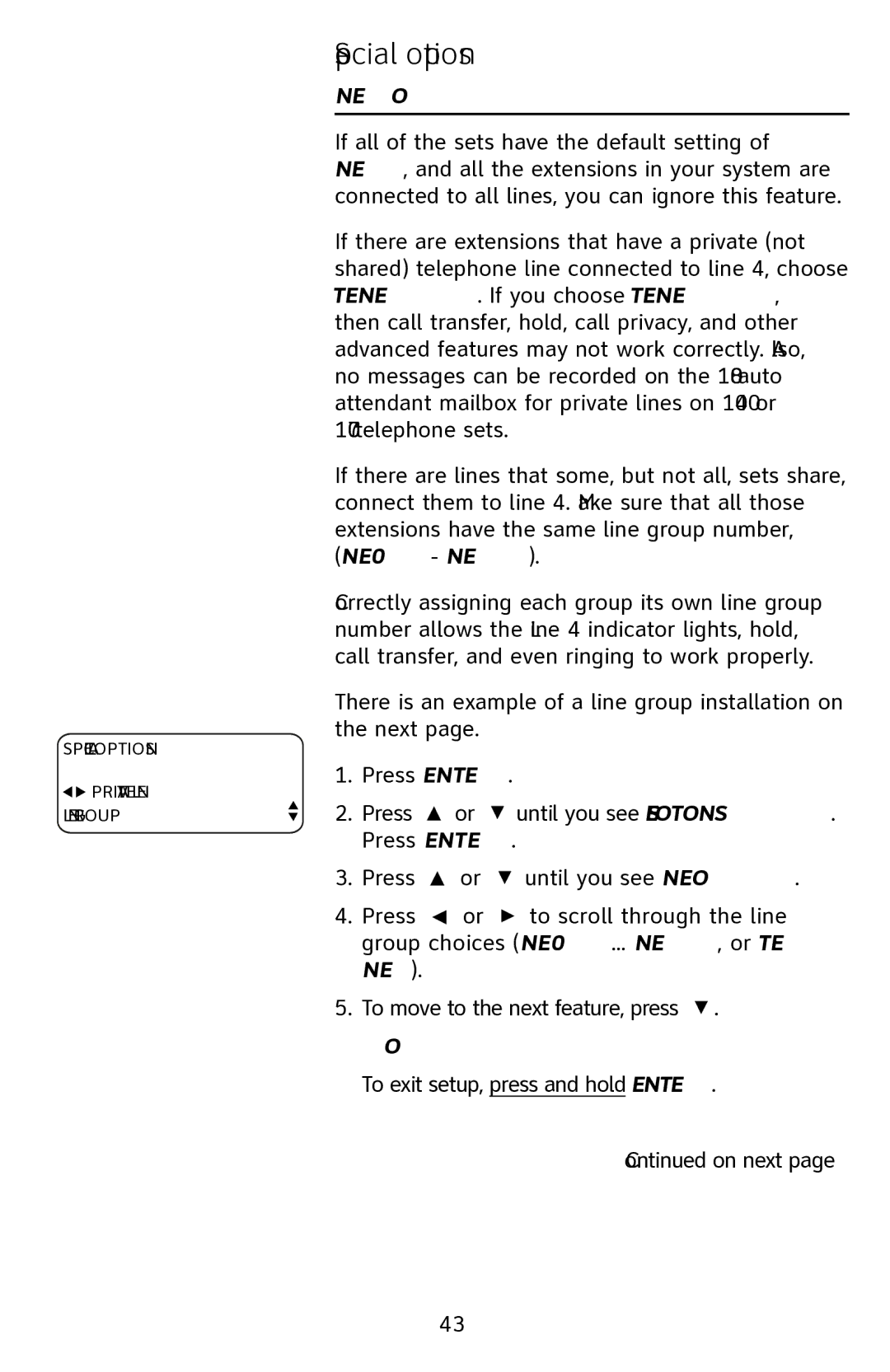 AT&T 1070 manual Line group 