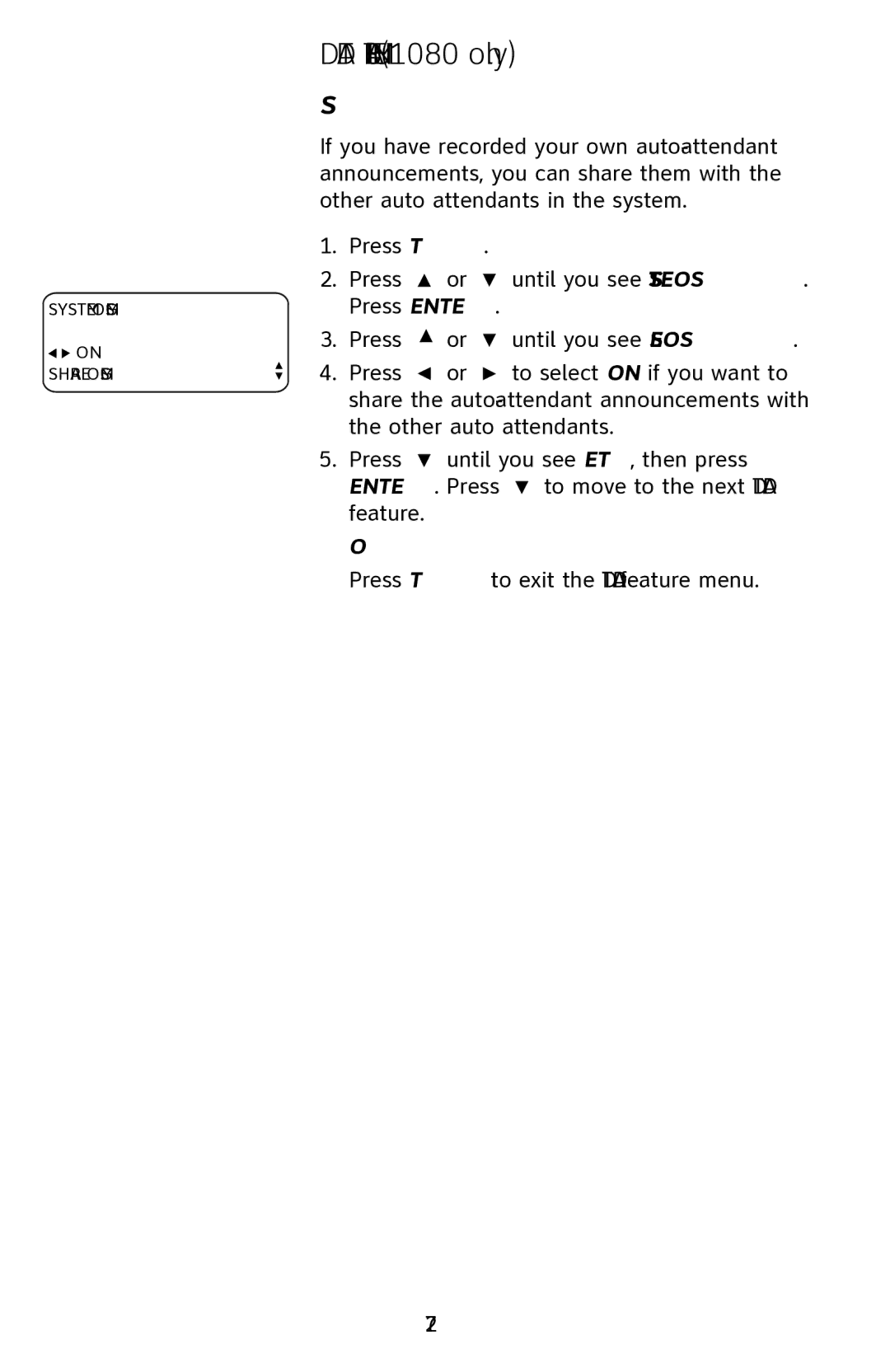 AT&T 1070 manual Share system announcements 