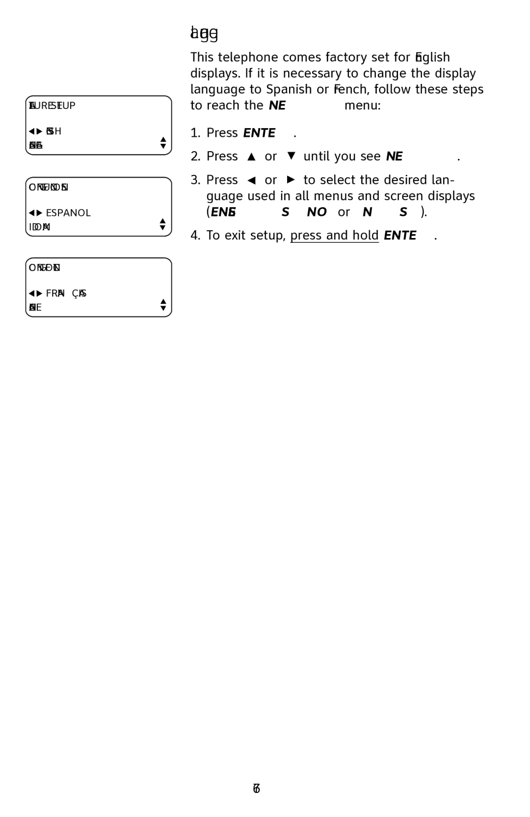 AT&T 1070 manual Language 