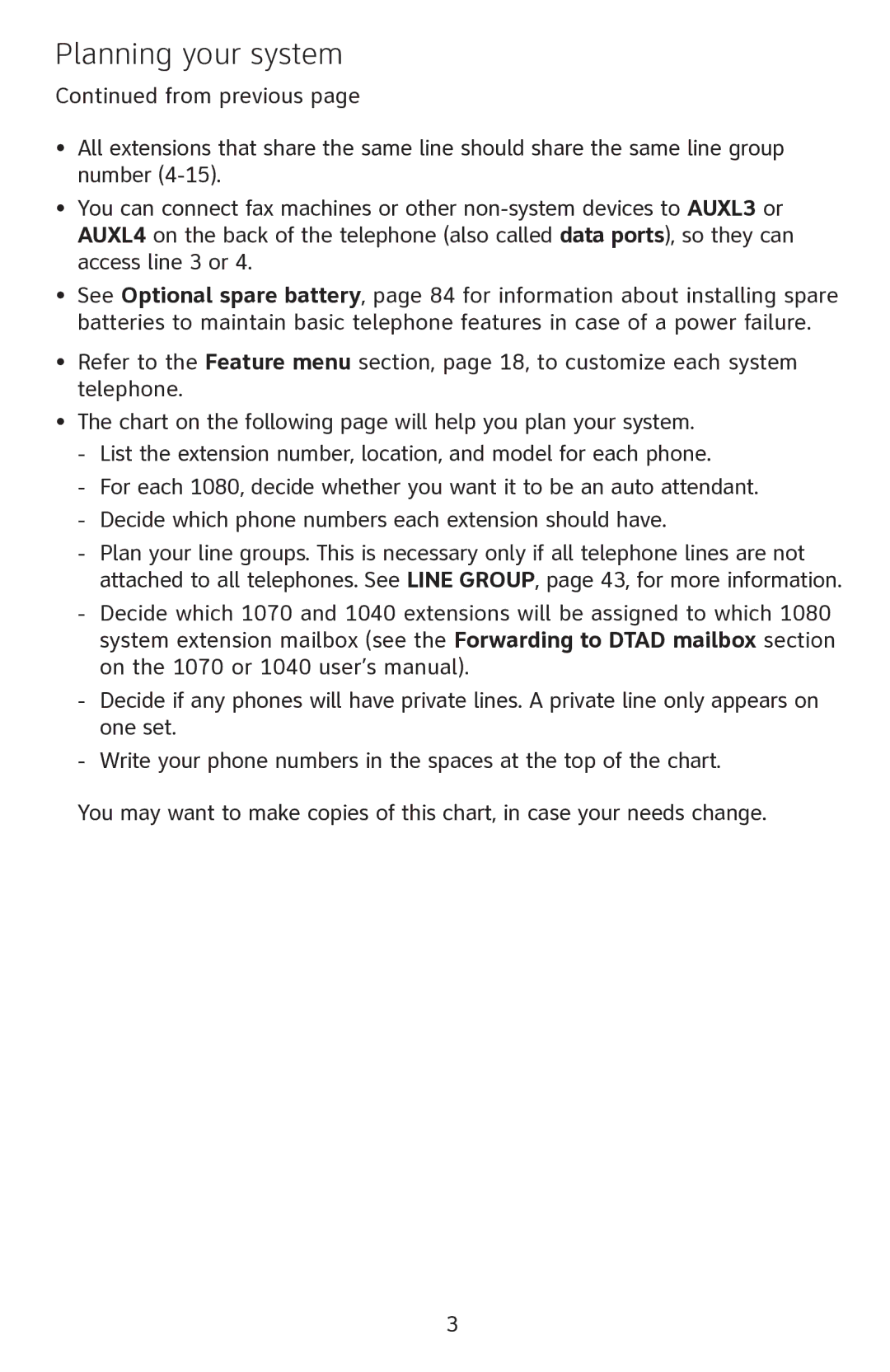 AT&T 1070 manual Planning your system 