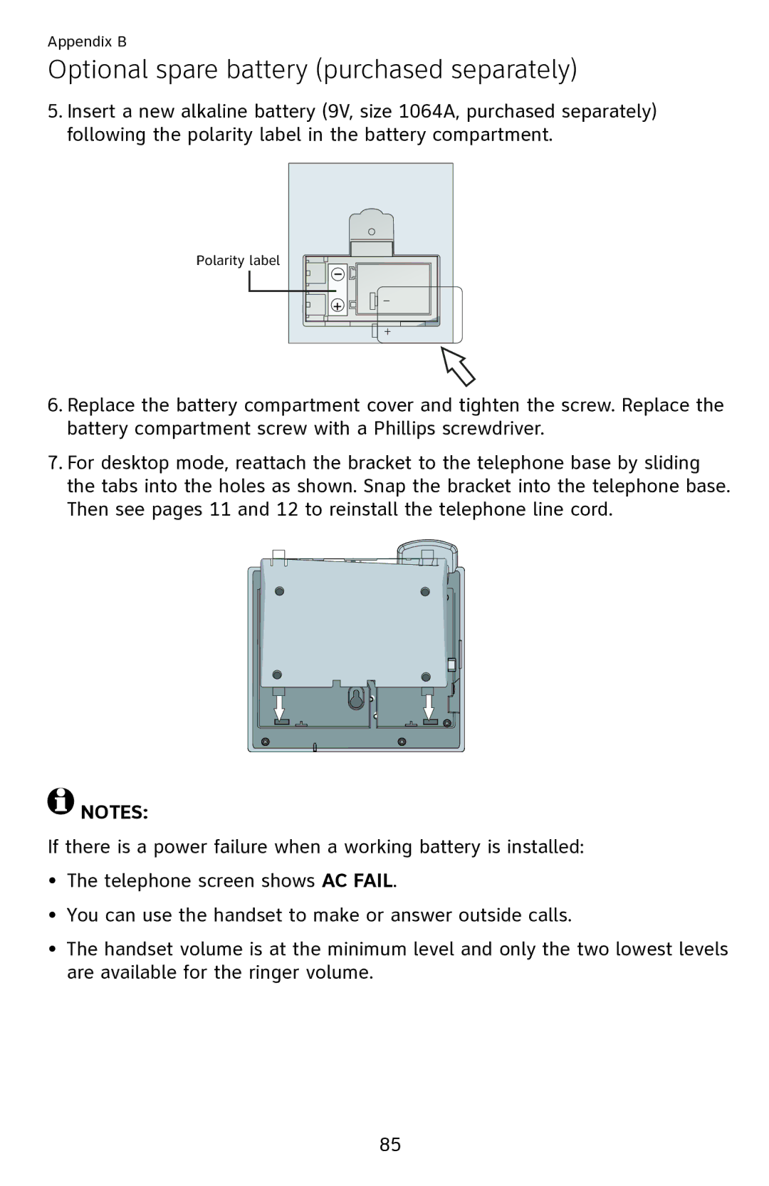 AT&T 1070 manual Polarity label 