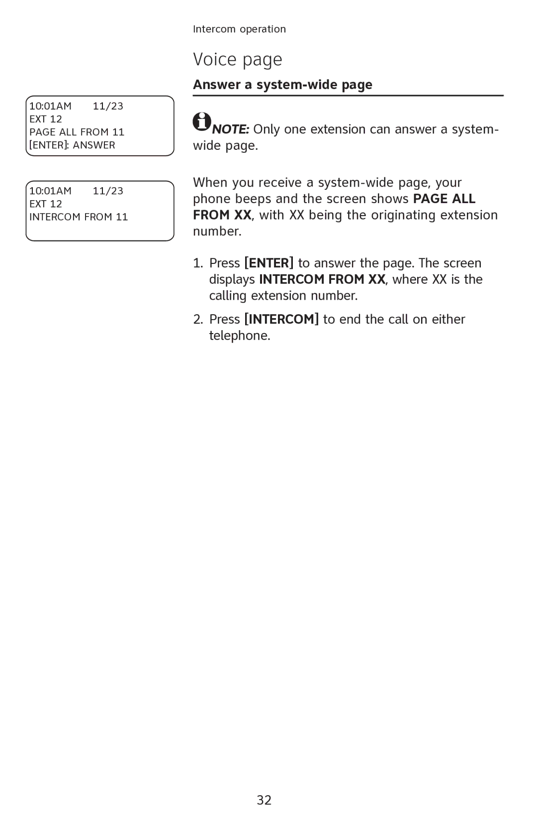 AT&T 1080 manual Answer a system-wide 