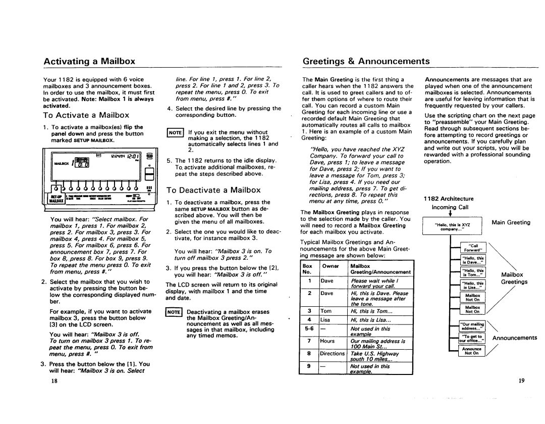 AT&T 1182 manual 