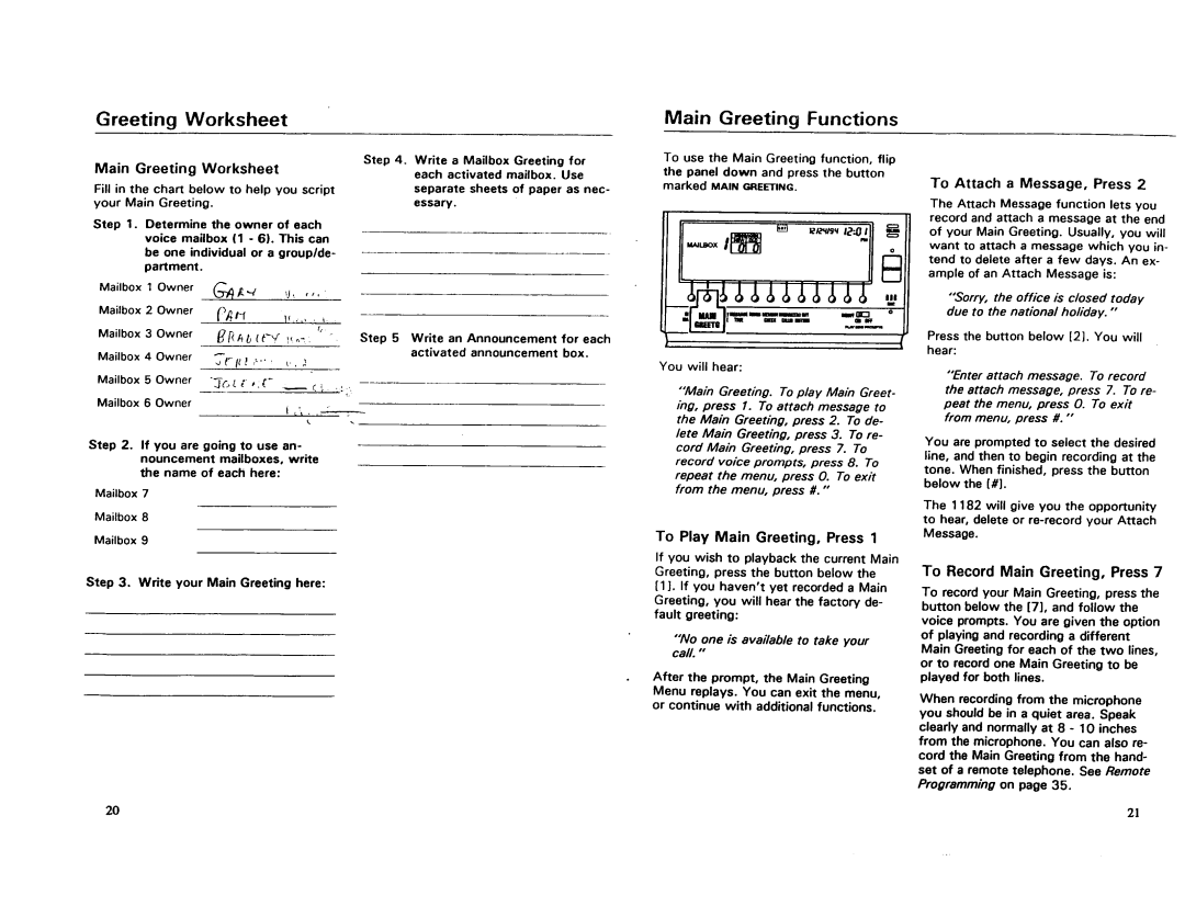 AT&T 1182 manual 