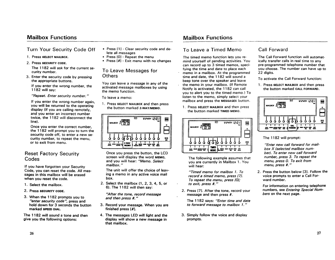 AT&T 1182 manual 