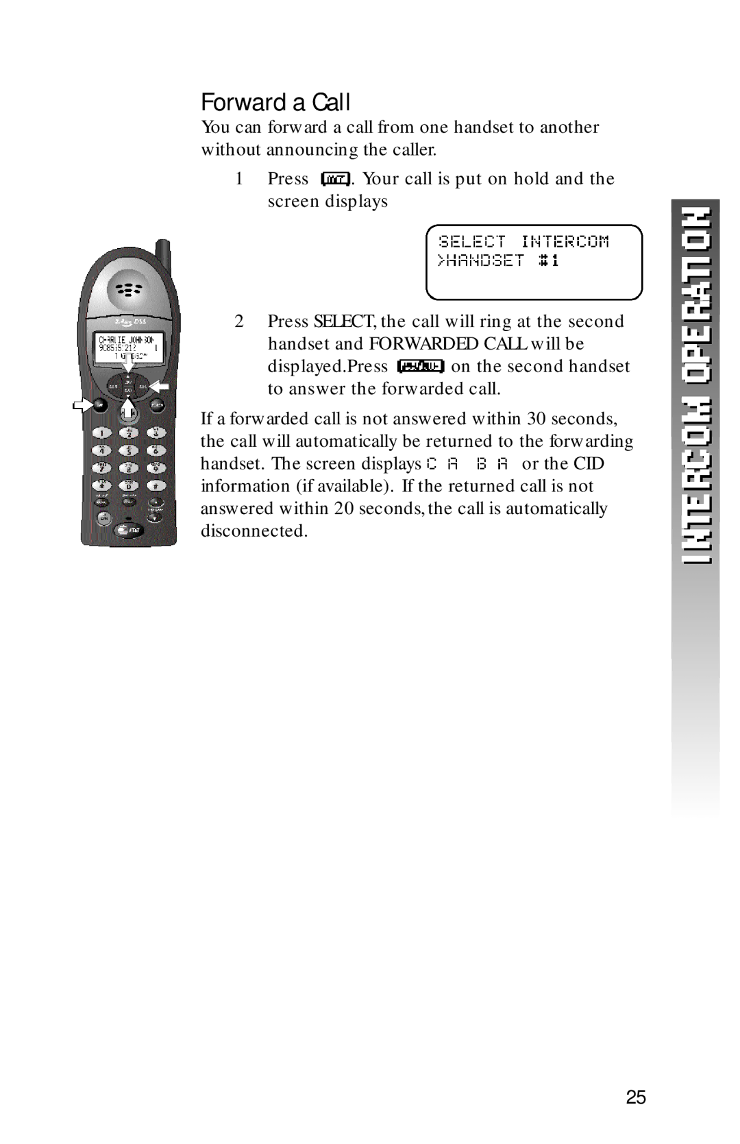 AT&T 1256 user manual Forward a Call 